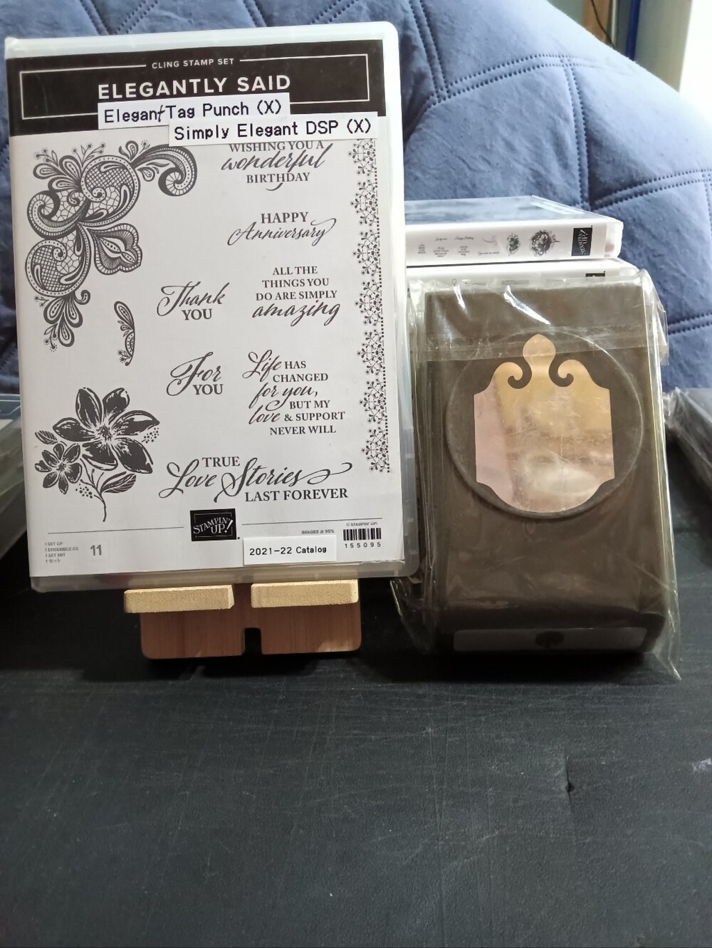 Stampin Up "Elegantly Said" stamp set & punch